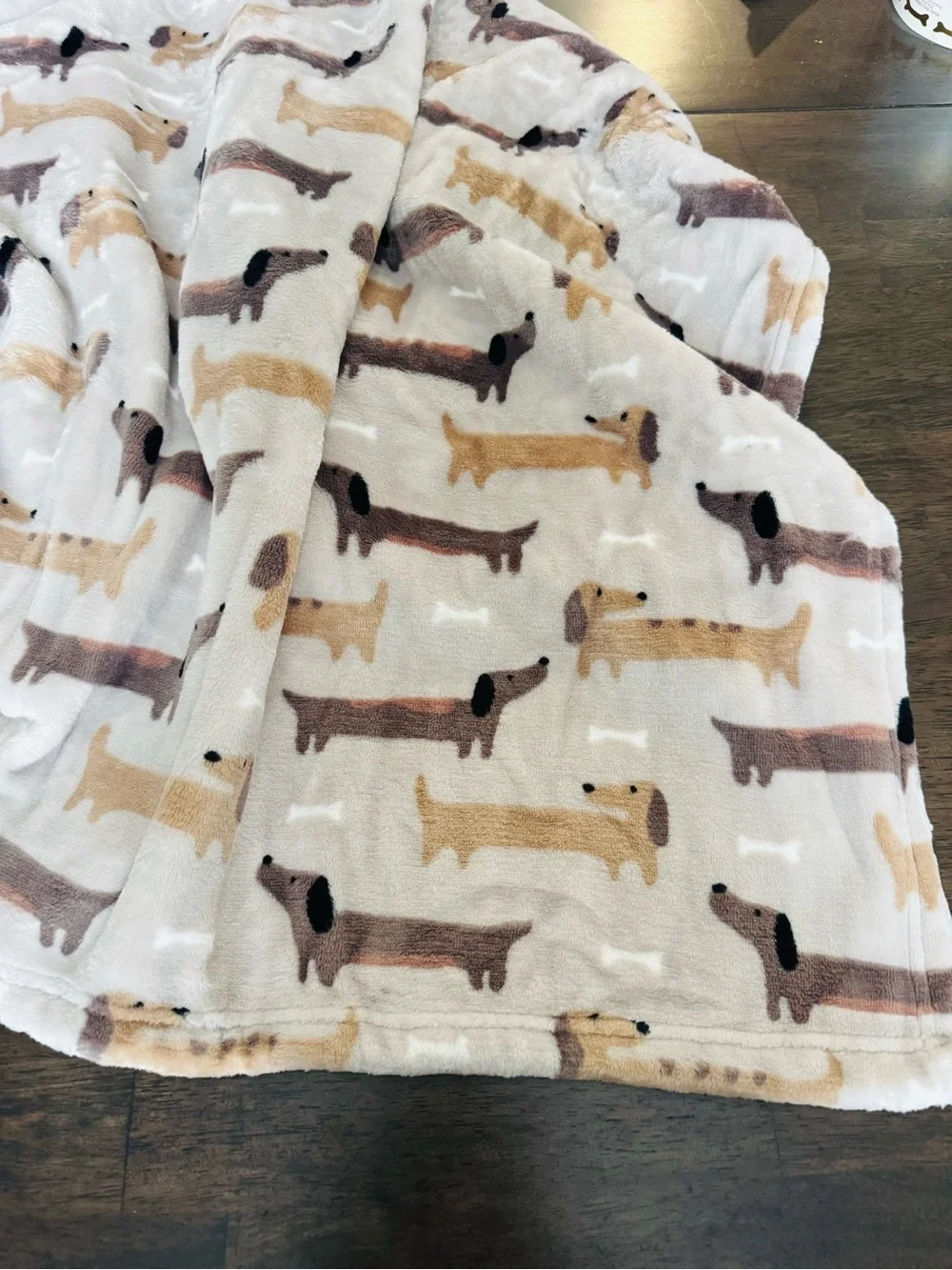 Dachshund Dog Print Plush Pet Throw Blanket